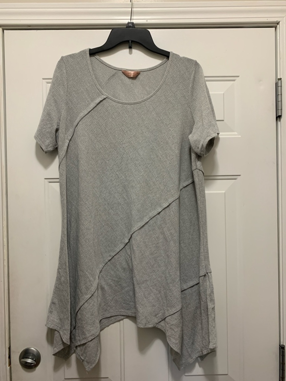4/$10 SJS Heather Gray Layered Swing Tunic or Mini Dress Size 3X